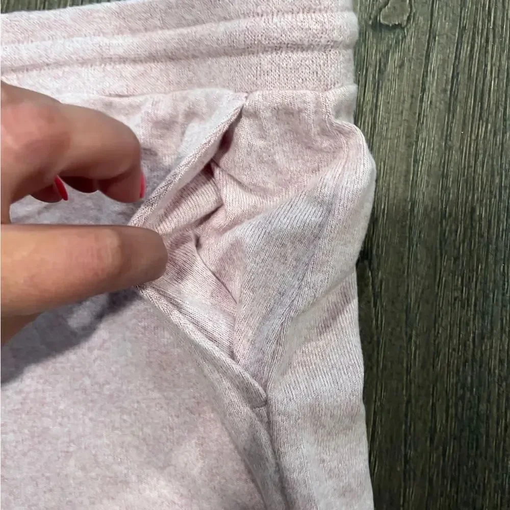 NWOT Zella Light Pink Knit Jogger Sweatpants Size L 10/12